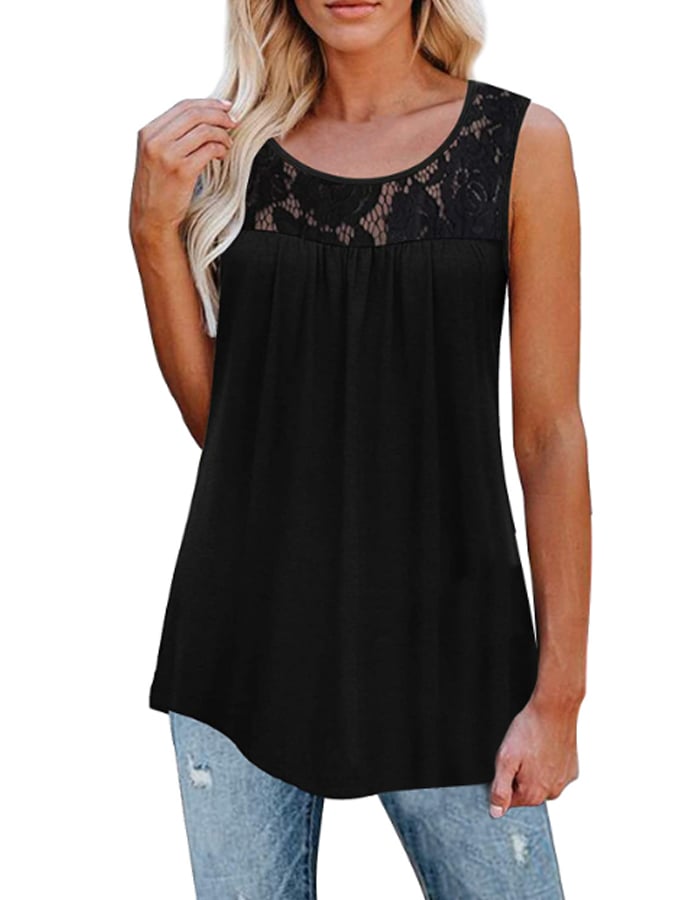 Women's Casual Lace Crew Neck Vest