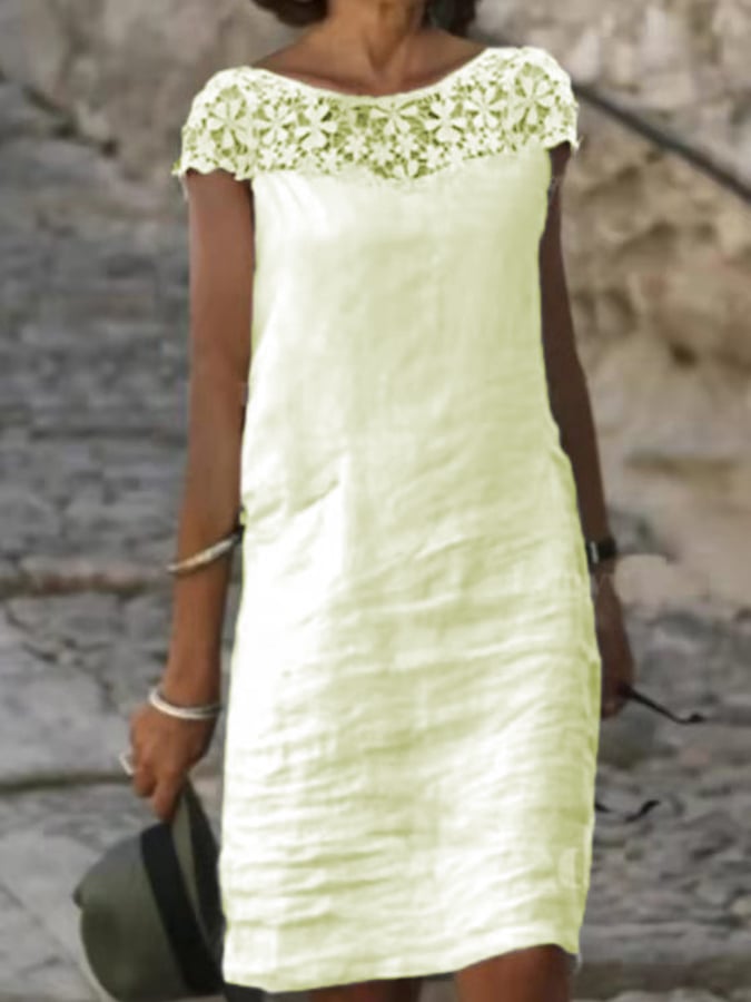 Short Sleeve Lace Casual Dress